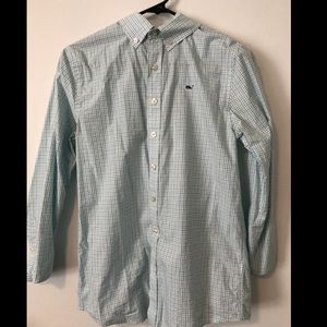 VV plaid long-sleeve button up